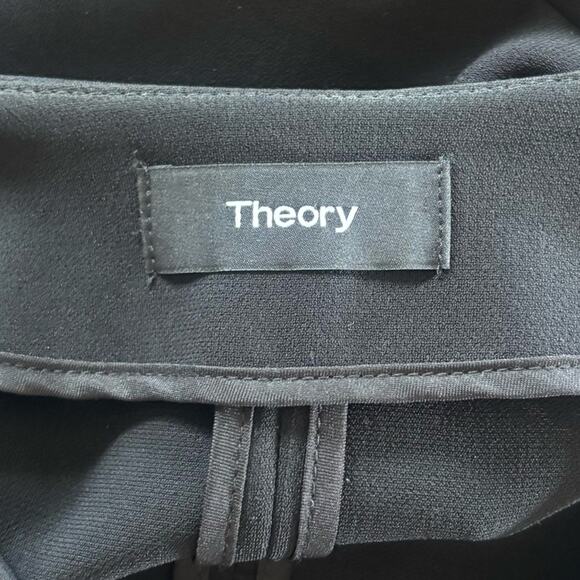 THEORY Black Tarlan-Admiral Zip Front Jacket size 2 - Picture 8 of 9